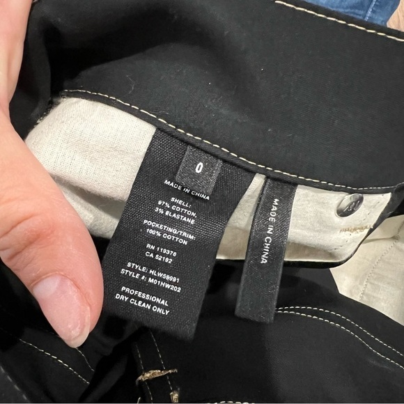 Helmut Lang Bootcut High Rise Cotton Black Pant - Picture 9 of 13